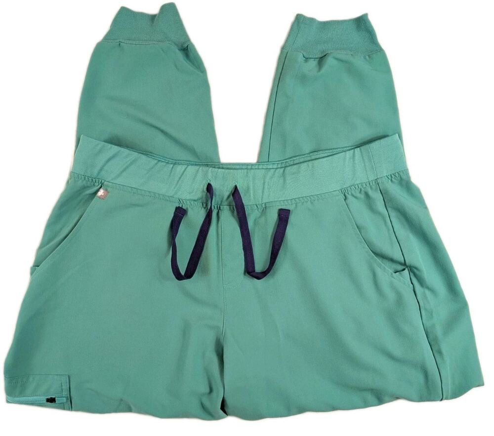 Figs Zamora Seaglass Green Jogger Scrub Pants Women’s Size XL Petite